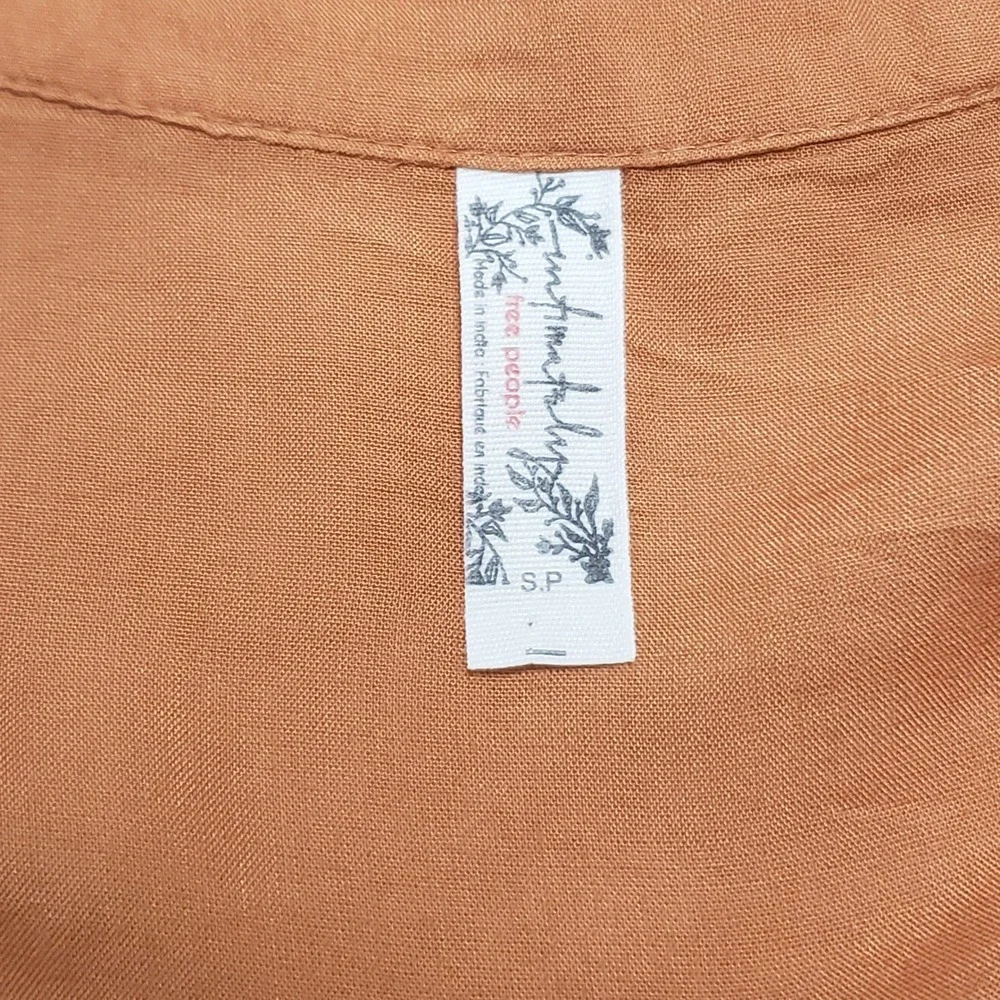 VTG Intimately Free People Call Me Later Bodysuit Orange Mesh Swiss Dot Small